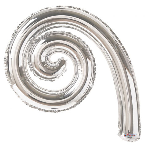 14" SC Kurly Spiral Silver -Flat