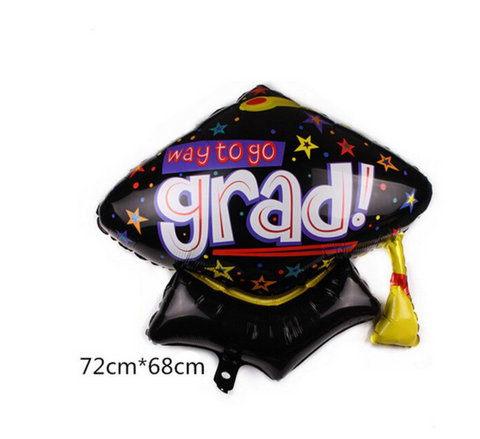 28" Graduation Hat Balloons Way to Go Grad! Helium Foil Balloon