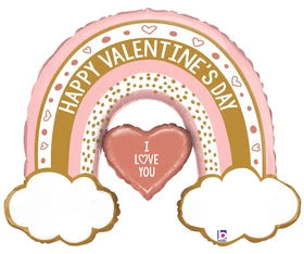 29" Rose Gold Valentine Rainbow-Packaged