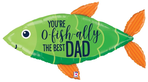 45" O'Fishally Best Dad, Foil Balloon