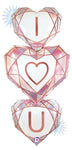 48" Opal Love You Gem, Heart Shape Foil Balloon