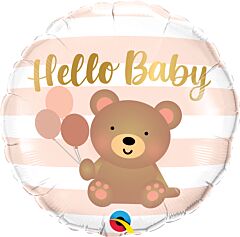 18" Hello Baby Bear and Balloons