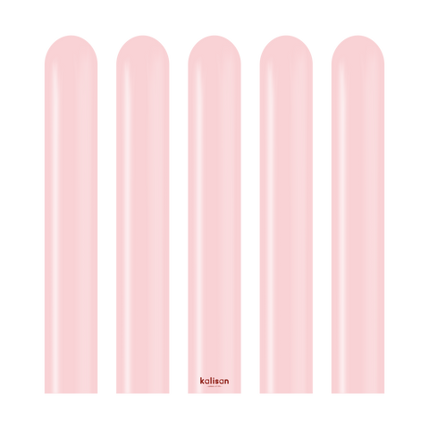 Kalisan Latex Macaron Pastel Matte Pink - Modelling 2"/60", 100 Pieces