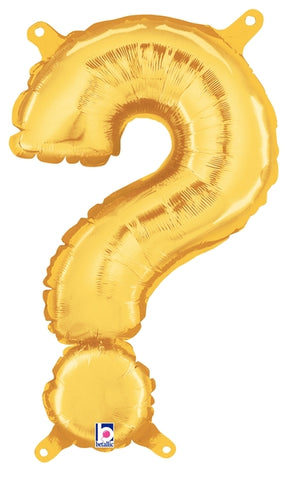 14" Airfill Only Foil  Question Mark ( ? ) Gold