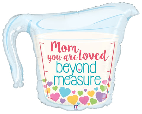 33" Foil Shape Balloon Packaged Mom Measuring Cup