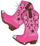 36" Pink Dancing Boots Foil Balloon