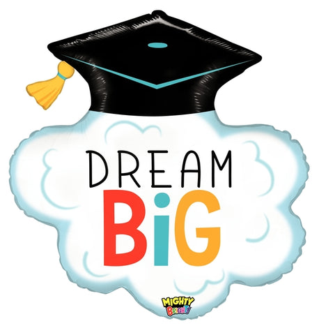 29" Mighty Dream Big Grad Foil Balloon