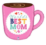 28" Foil Best Mom Mug Foil Balloon