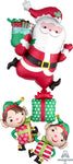 63" Jumbo Multi Christmas Characters Stacker Foil Balloon
