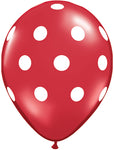 11" Big Polka Dots Red (50 ct.) 