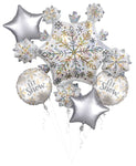 Bouquet Shining Snow, 5 decorative balloons foil balloon s(single Pack)