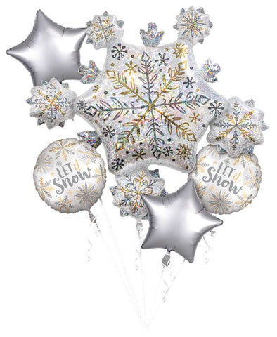 Bouquet Shining Snow, 5 decorative balloons foil balloon s(single Pack)
