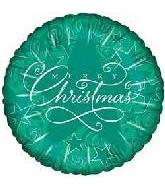 9" Airfill Green Starry Merry Christmas M382