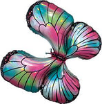 30" Teal Pink Butterfly Holographic
