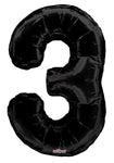 34" SC Number 3 Black Shape - Single Pack