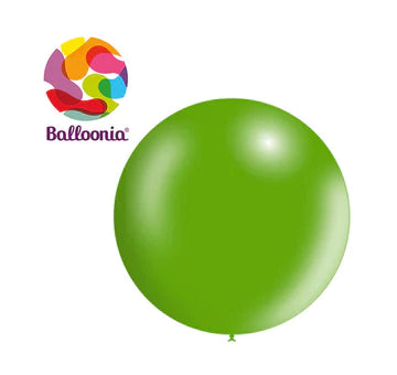 Balloonia 5" Balloon Metallic Latex Green 100CT