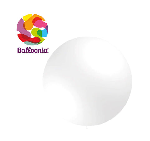 Balloonia 2FT Balloon Pastel Latex White 5CT