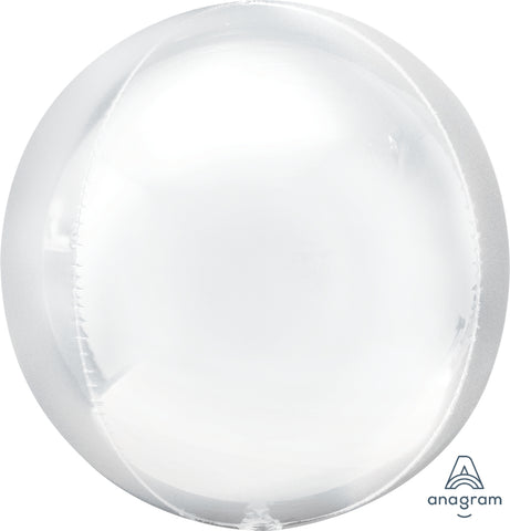 15" Orbz White Foil Balloon