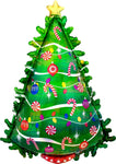 Green Christmas Tree 26" x 36", foil balloon - (Single Pack)