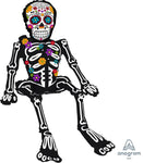 26"Sitting Day of the Dead Skeleton, Air filled decoration
