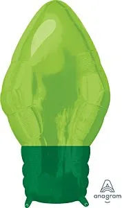 22"Green Christmas Light Bulb, Anagram, Flat