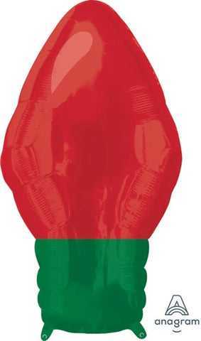 22" Red Christmas Light Bulb, Anagram, Flat