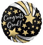 18" Congrats Grad Shooting Stars Foil Balloon