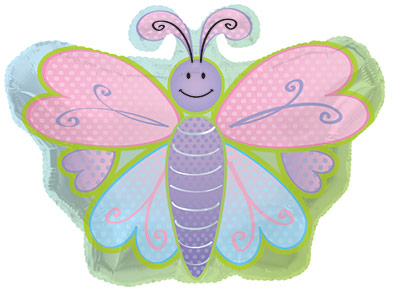 20" Butterfly With Polka Dot Packaged