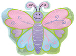 9" Butterfly With Polka Dot, foil balloon air filled flat
