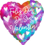 17" Tie-Dye Spanish Valentine, Foil Balloon