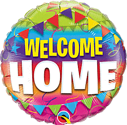 18" Welcome Home Pennants, Foil Balloon
