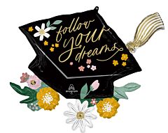 30" Follow Your Dreams Grad Cap Blooms