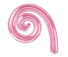 14" SC  Kurly Spiral Light Pink -Flat