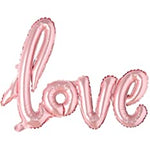 41" Pink- Letter love Foil Balloon, Cursive Air Balloon