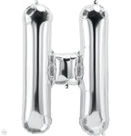 34" Northstar Silver Letter H, Foil Ballon