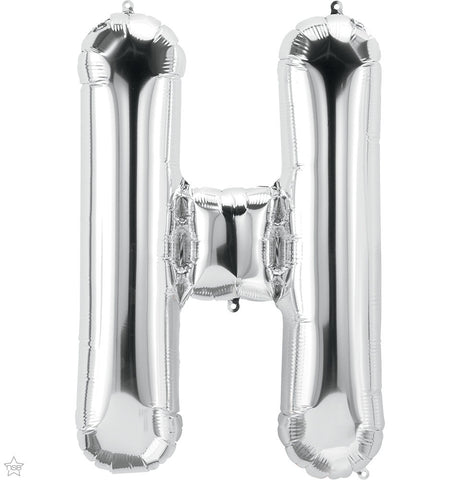 34" Northstar Silver Letter H, Foil Ballon