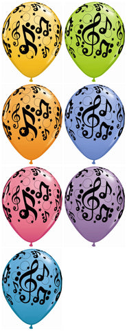 11" Musical Stars (50 ct.), several colors