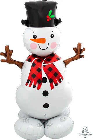 55" Airfill Only Airloonz Consumer Inflatable Snowman Greeter Foil Balloon