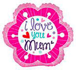 18" I Love You Mum Flower Foil