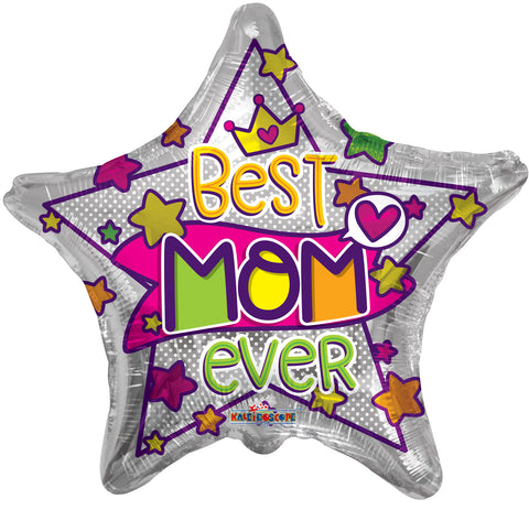 18" PR Best Mom Ever Star- Single Pack
