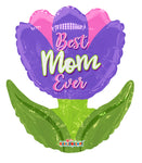 12" Airfill Only Best Mom Tulip Shape Foil Balloon