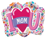 18" PR I love U Mom shape - Single pack