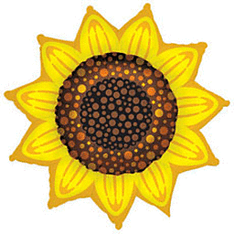 42" Sunflower, Foil Balloon
