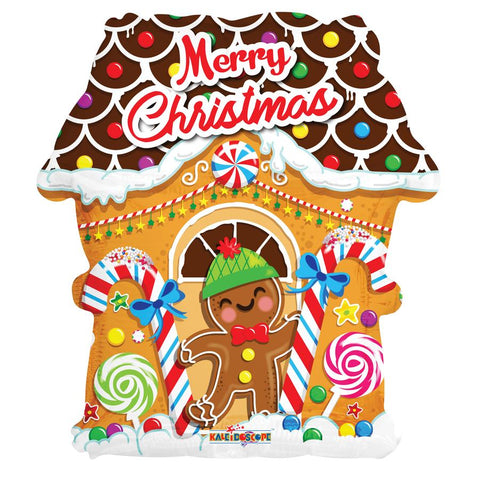 18″ Merry Christmas Gingerbread House - (Single Pack)