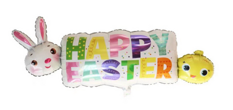 43"X21" Happy Easter Foil Balloon Banner