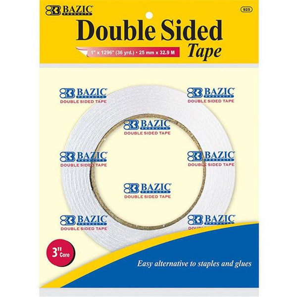 Bazic 3/4 x 500 Double Sided Permanent Tape w/ Dispenser