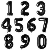 40" (inch) Black Number from 0 to 9, Foil Balloon