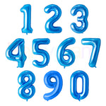 40" (inch) Blue Number from 0 to 9, Foil Balloon