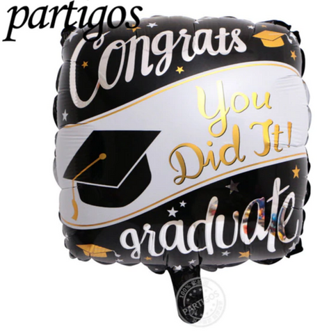 18" Graduation Balloons Congrats You Did It! Helium Foil Balloon