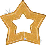 Glitter Gold, 48" OPEN STAR GOLD – 1 PIECE- Flat